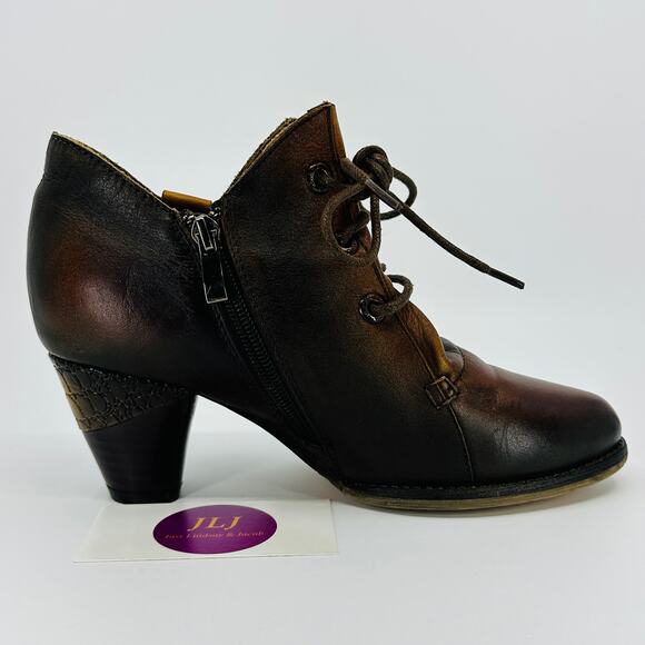 L'Artiste Spring Step Women's Juliane Leather Ankle Booties Size 37 EU/ 6.5-7 US - Picture 7 of 12